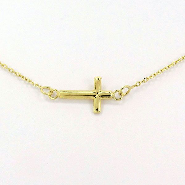 Z50-525 Zlatý přívěsek křížek s řetízkem